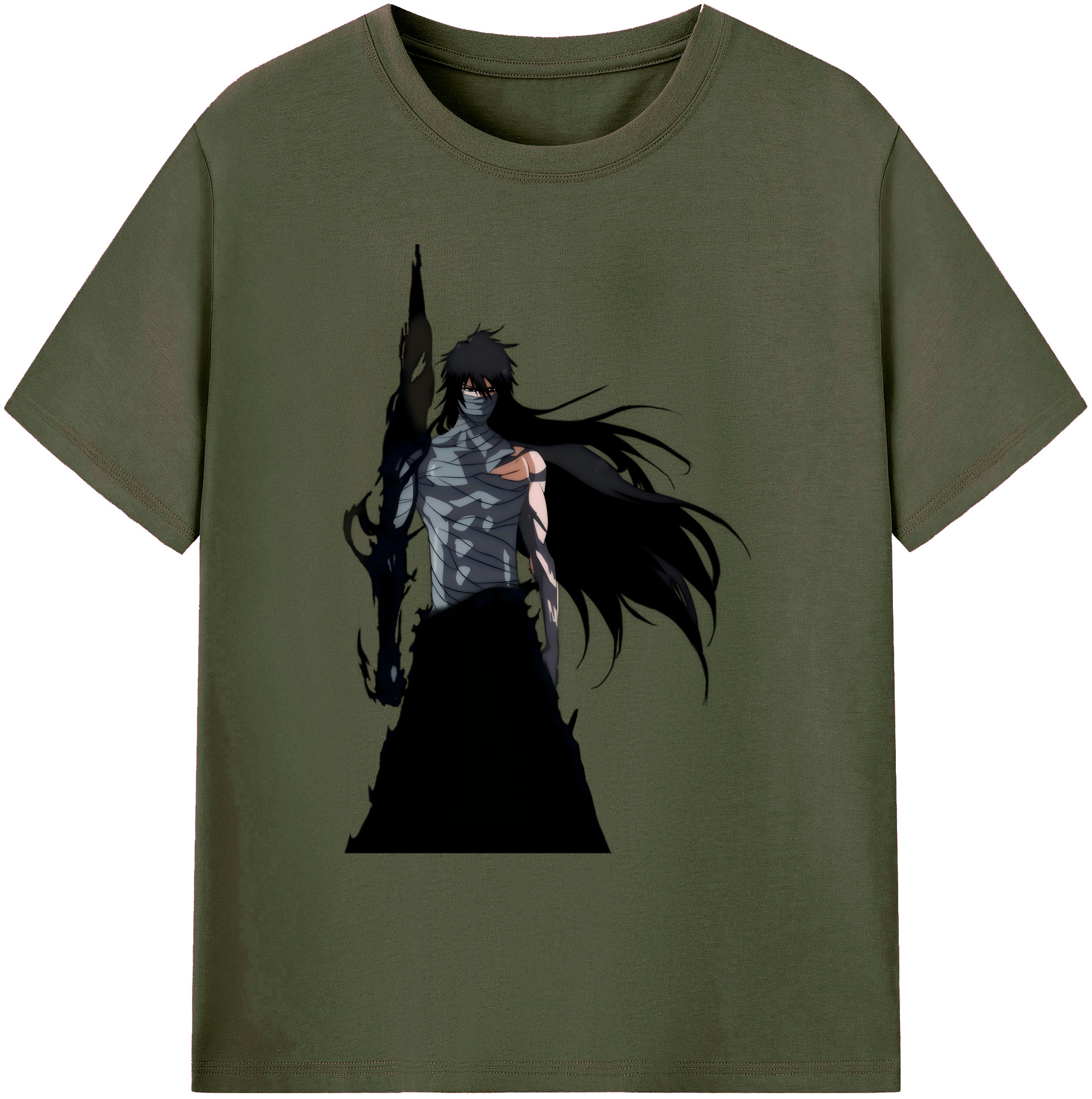 （画像用） ブリーチ 黒崎一護（くろさき いちご）BLEACH Kurosaki Ichigo 綿100％ メンズ半袖Tシャツ｜肌触りやわらか＆通気性